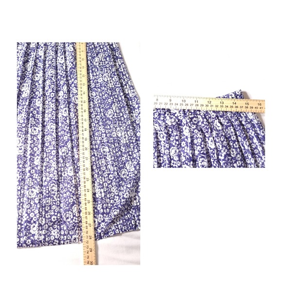 T & F Women's 2pc Skirt Wrap Blazer Long Sleeve Blue White Size 14 Floral - Picture 6 of 10